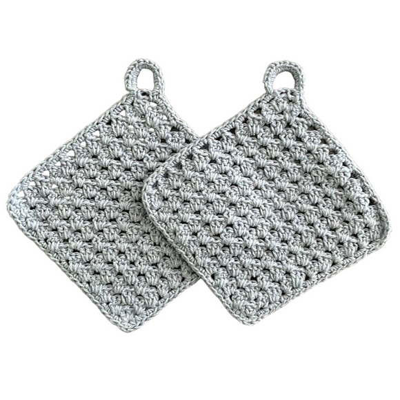 Jazzy Gems Other - 2 Hand Crafted Crochet Washcloths Crochet Dishcloths 100% Cotton - Granny Square